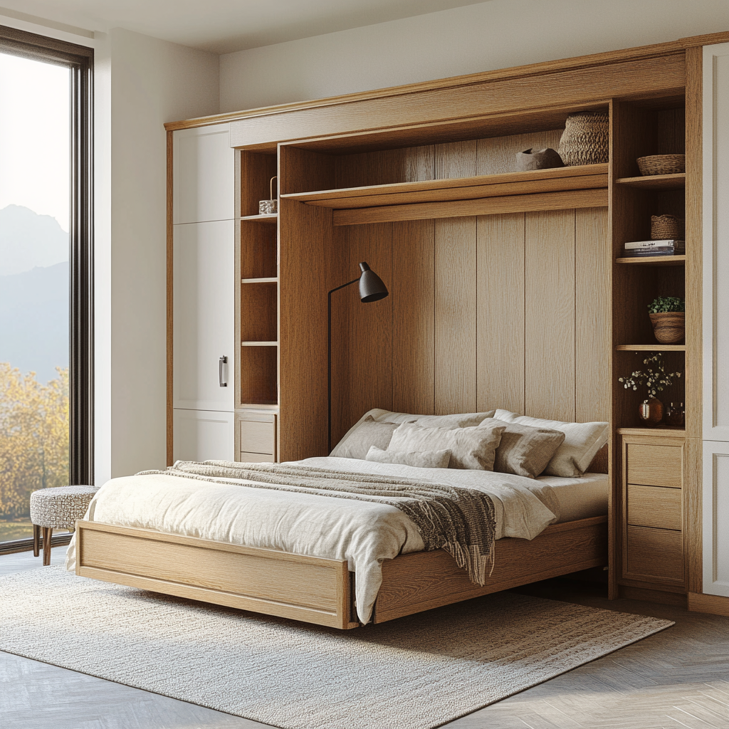 Custom Modern Murphy Bed With Expert Design, Space-Saving Functionality, And Premium Materials For Stylish Living Spaces.