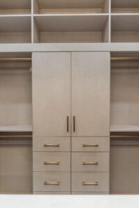 Baroque Cabinet and shelving system with Gold Accessories