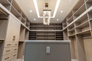Baroque Walk-in Closet with Gold Accessories