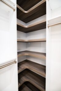 Modern sleek shelves organizing system