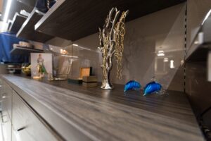 Shelving system design for luxury item display