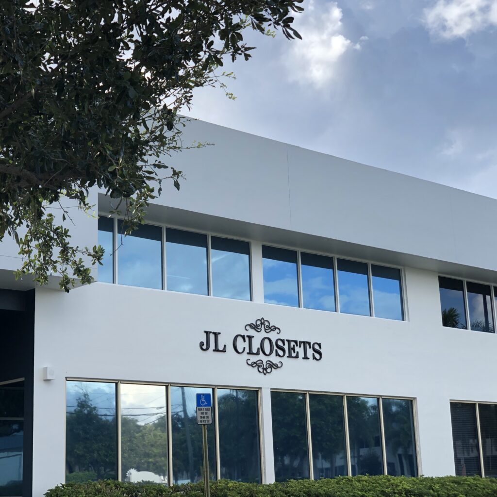 Exterior view of JL Closets Boca Raton showroom.