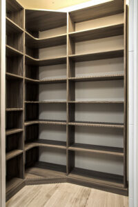Cabinet and shelving finishing process