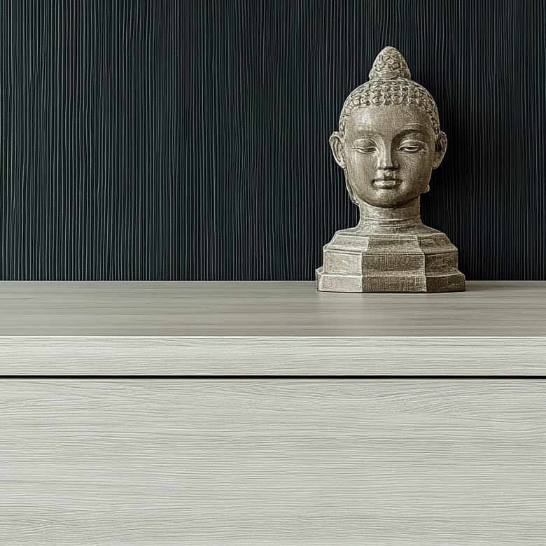 Custom closet finish Boca Raton in bleached linen, part of JL Closets' premium closet systems Boca Raton with wood closet finishes and storage cabinetry.