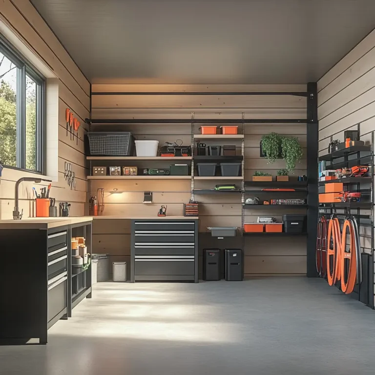 Heavy Duty Garage Shelving Workbench With Tool Storage And Customization Options