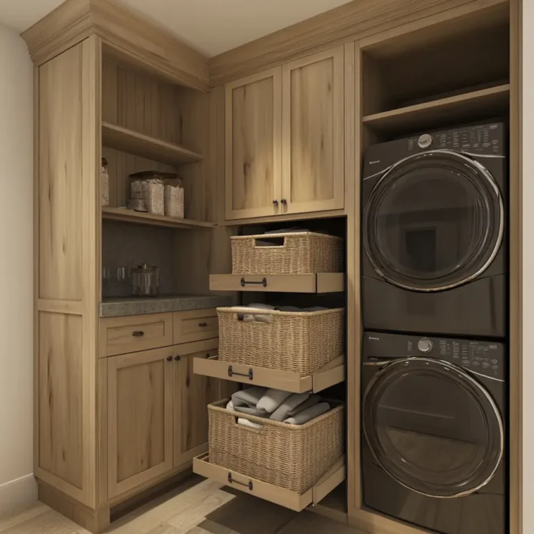 Lrc7-Built-In-Laundry-Room-Cabinets-With-Pull-Out-Baskets-And-Stackable-Washer