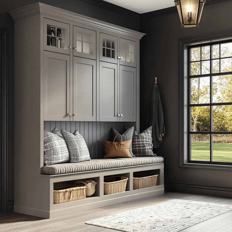 M42-Elegant-Mudroom-Built-In-Cabinets-Bench-With-Storage