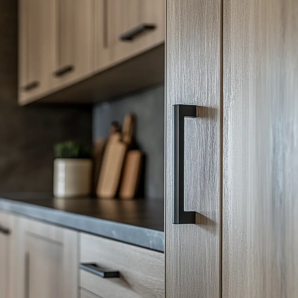 Pca2-Modern-Pantry-Cabinet-Handle-Closeup-Wood-Finish