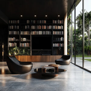 E15-modern-entertainment-center-with-bookshelves-and-tv-wall