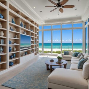 E3-luxury-beach-style-wall-unit-with-entertainment-center-and-wall-to-ceiling-integrated-shelves